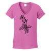 Ladies Heavy Cotton™ 100% Cotton V-Neck T-Shirt Thumbnail