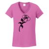 Ladies Heavy Cotton™ 100% Cotton V-Neck T-Shirt Thumbnail
