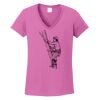 Ladies Heavy Cotton™ 100% Cotton V-Neck T-Shirt Thumbnail