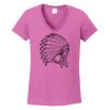 Ladies Heavy Cotton™ 100% Cotton V-Neck T-Shirt Thumbnail