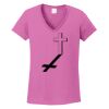 Ladies Heavy Cotton™ 100% Cotton V-Neck T-Shirt Thumbnail
