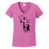 Ladies Heavy Cotton™ 100% Cotton V-Neck T-Shirt Thumbnail