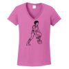 Ladies Heavy Cotton™ 100% Cotton V-Neck T-Shirt Thumbnail