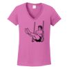 Ladies Heavy Cotton™ 100% Cotton V-Neck T-Shirt Thumbnail