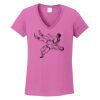 Ladies Heavy Cotton™ 100% Cotton V-Neck T-Shirt Thumbnail