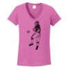 Ladies Heavy Cotton™ 100% Cotton V-Neck T-Shirt Thumbnail