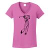 Ladies Heavy Cotton™ 100% Cotton V-Neck T-Shirt Thumbnail