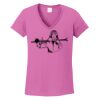 Ladies Heavy Cotton™ 100% Cotton V-Neck T-Shirt Thumbnail