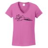 Ladies Heavy Cotton™ 100% Cotton V-Neck T-Shirt Thumbnail
