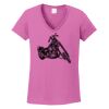 Ladies Heavy Cotton™ 100% Cotton V-Neck T-Shirt Thumbnail