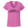 Ladies Heavy Cotton™ 100% Cotton V-Neck T-Shirt Thumbnail