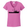 Ladies Heavy Cotton™ 100% Cotton V-Neck T-Shirt Thumbnail
