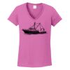 Ladies Heavy Cotton™ 100% Cotton V-Neck T-Shirt Thumbnail