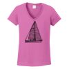 Ladies Heavy Cotton™ 100% Cotton V-Neck T-Shirt Thumbnail
