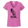 Ladies Heavy Cotton™ 100% Cotton V-Neck T-Shirt Thumbnail