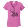 Ladies Heavy Cotton™ 100% Cotton V-Neck T-Shirt Thumbnail