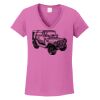 Ladies Heavy Cotton™ 100% Cotton V-Neck T-Shirt Thumbnail