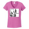 Ladies Heavy Cotton™ 100% Cotton V-Neck T-Shirt Thumbnail