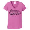 Ladies Heavy Cotton™ 100% Cotton V-Neck T-Shirt Thumbnail