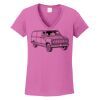 Ladies Heavy Cotton™ 100% Cotton V-Neck T-Shirt Thumbnail