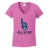 Ladies Heavy Cotton™ 100% Cotton V-Neck T-Shirt Thumbnail