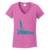 Ladies Heavy Cotton™ 100% Cotton V-Neck T-Shirt Thumbnail