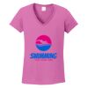 Ladies Heavy Cotton™ 100% Cotton V-Neck T-Shirt Thumbnail
