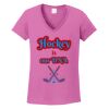 Ladies Heavy Cotton™ 100% Cotton V-Neck T-Shirt Thumbnail