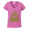 Ladies Heavy Cotton™ 100% Cotton V-Neck T-Shirt Thumbnail